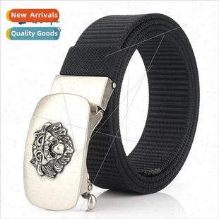 buckle casual nylon Vintage men automatic belt bel toothless