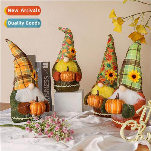 Cute pumpkin head faceless doll decorative ornament 2023 cre