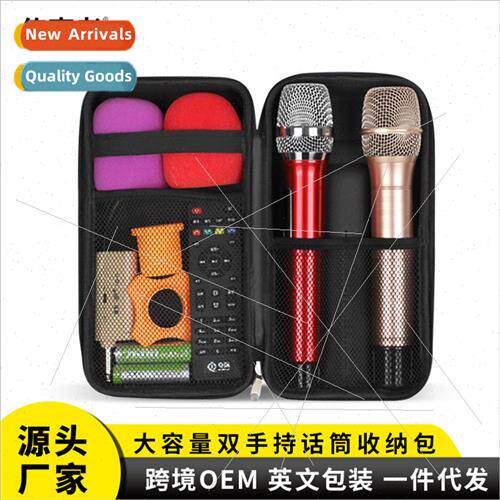 Microphone storage bag one tow two wireless microphone eva b