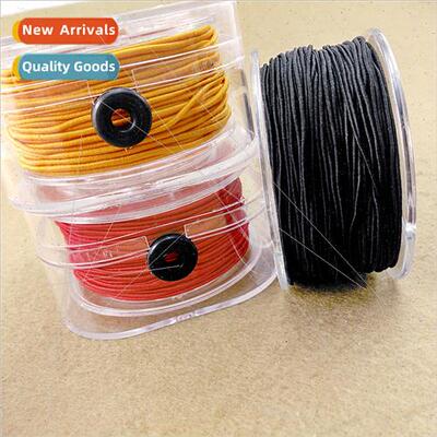 Abrasion-resistant boxed bead thread core elastic beading th