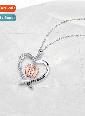 Mother Day  Baby Footprint Paw Pendant Engraved Monogrammed