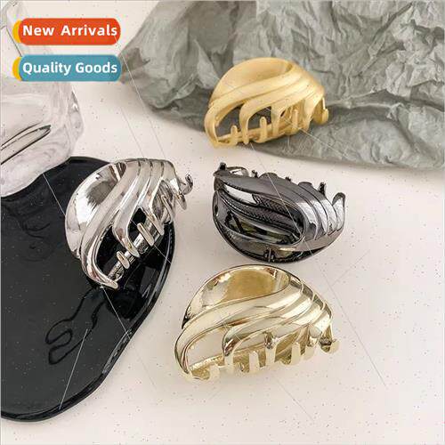 new tide metal wings grab clip female back head hair clip he