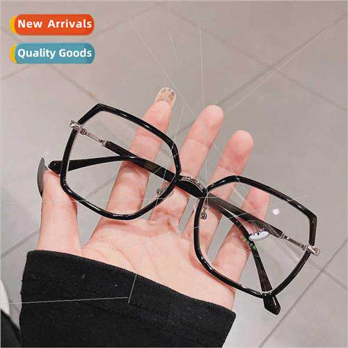 Korean black frame small frame anti-blue light plain glasses