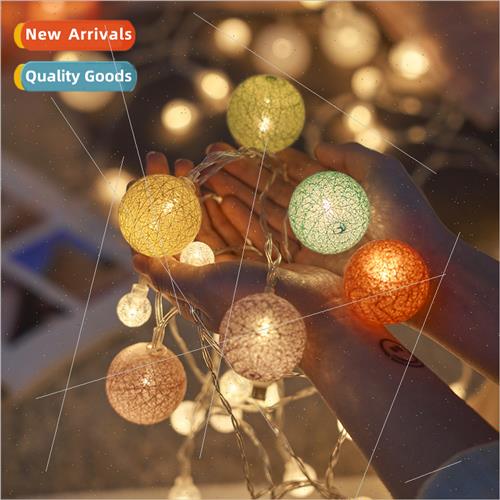 led star cotton thread ball light room bedroom dormory decor