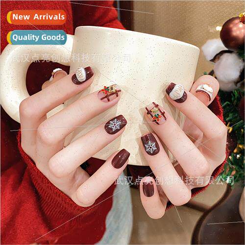 Wear Nail Santa Claus ~ Red Christmas Nail Cute Nail Removab