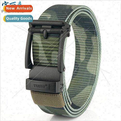 Belt men automatic buckle canvas belt men Korean sam hundred