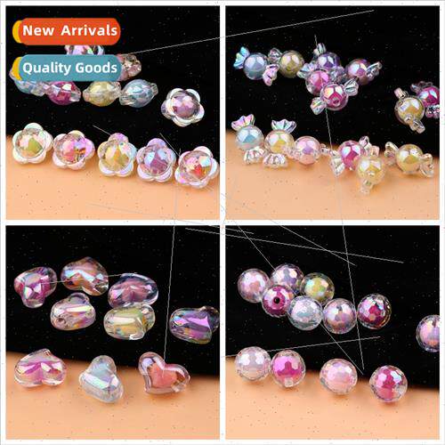 Handmade beads diy material package plating color shaped mix