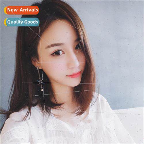 Europe Wigs Women Long Medium Parted Medium Length High Temp