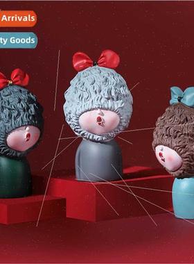 Cute cute funny ltle girl beeping blindfolded resin crafts l