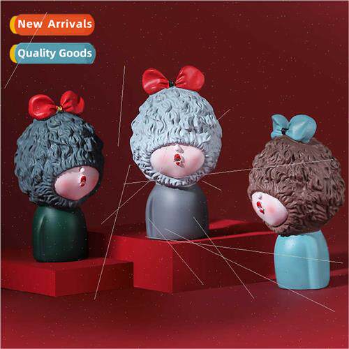 Cute cute funny ltle girl beeping blindfolded resin crafts l