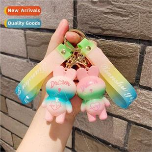 pvc soft creative rabb pendant bag cartoon book Cute rubber