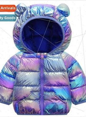Baby cotton clothes winter children glossy down cotton cloth