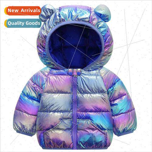 Baby cotton clothes winter children glossy down cotton cloth