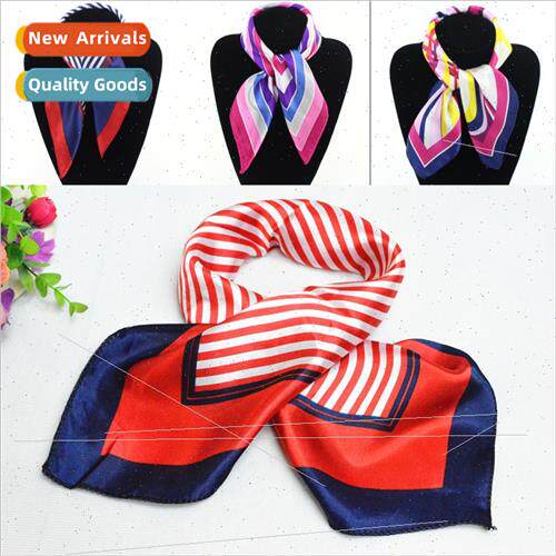 Striped Printed Workwear Small Square Scarf Sailor Dance lk