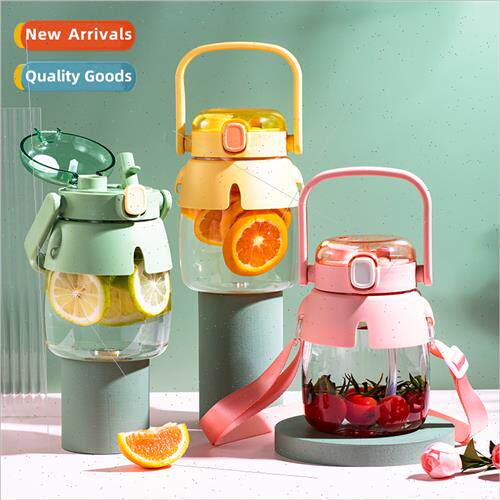 Water cup large capacy girls high-color cute wh straw studen