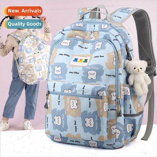 School season schoolbag large capacy bear print backpack tid