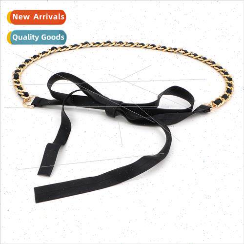 Waist Chain Bow Tie Rope Tie Chain Dress Sweater Chain Metal