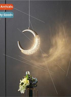 Corridor bedside chandelier bedroom warm romantic post-moder