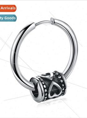 Korean  simple metal wind personaly creative  earrings strai