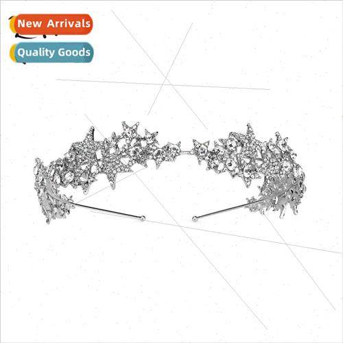 Europe retro bridal coiffure hair band full diamonds stars c