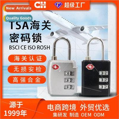 Travel abroad s lock TSA luggage combination padlock zinc al