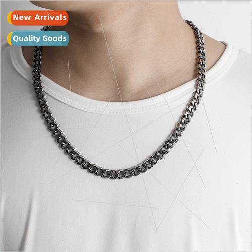 Set simple collarbone chain whout pendant plain chain black