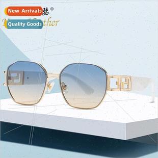 5087 Europe set Metal small sunglasses shooting frame retro