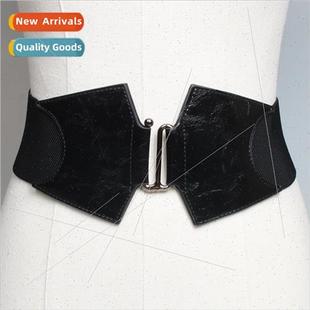 Elastic down jacket sweater women super wide waist seal blac