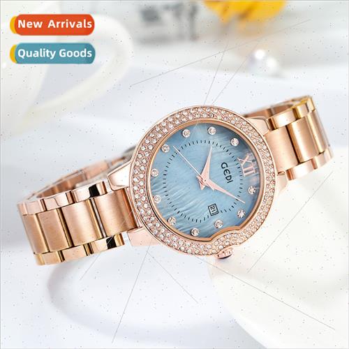 Goldie new  large dial steel band watch female Korean fashio