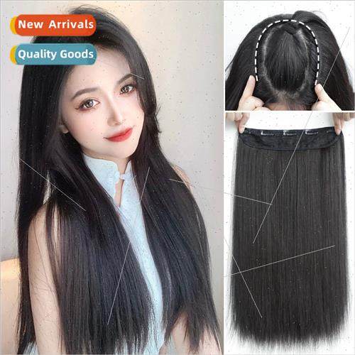 One-piece wig piece female long hair fluffy volume increase