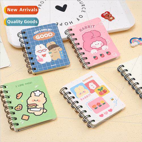Cartoon cute rabb coil book students portable small notebook