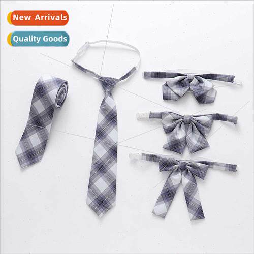 JK Bow Tie Shirt Lapel Accessory ght Blue ght Gray Check Bow