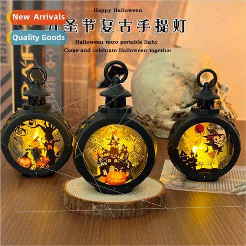Halloween pumpkin lamp retro portable small wind lamp LED ni