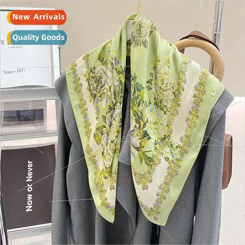 2023 new silk scarf versatile ins lerary retro fresh simple