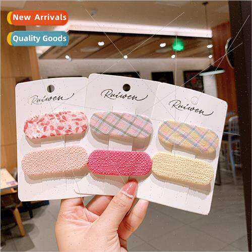 Children hair baby cute cloth bb clip girls side clip bangs
