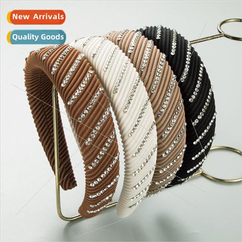 Hair bands Europe new twill rhinestone sponge hair grotto Ko