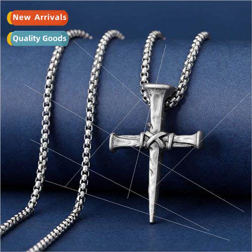 Personalized nd Europe hip-hop punk nail cross pendant set c