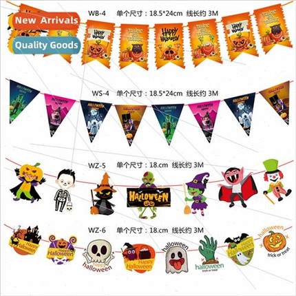 Halloween cartoon pull flag Halloween hotel shopping mall KT