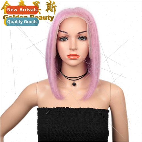 Undercut Partial Bob Hair 13X6 150%frontal wig half lace rea