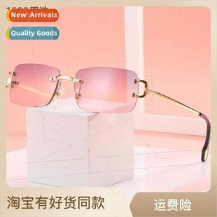 rimless female sunglasses edge Europe cut Square