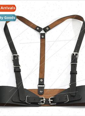 Harness Shirt Waistcoat Set Dance Permance Outwear Punk Vest