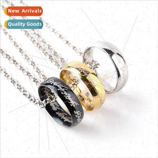 Europe Film Television Lord Rings Ring Necklace Zinc alloy c