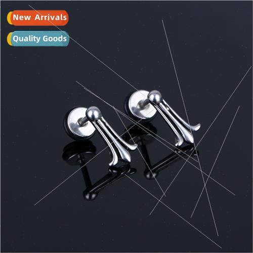 Korea fashion engraved petal earrings girls stainless steel