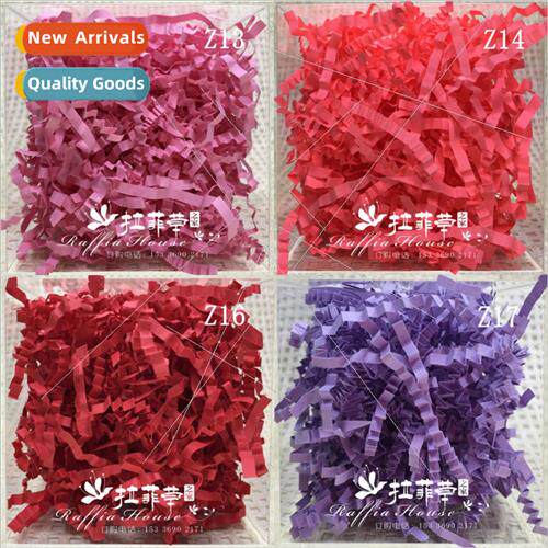 1kg Pleated Paper Shreds Colorful Waves Raffia Shreds Handma