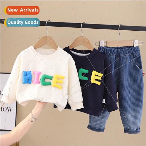 2023 new fall boys and girls sweater su NICE round neck Kore