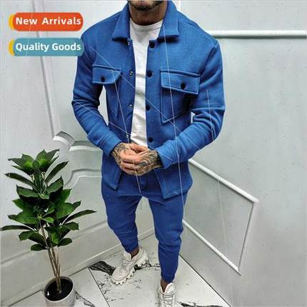 23 Plus ze Fashion Su  Men Fall Button Suede Casual Jacket P