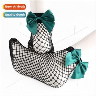 short fishing Europe Bow bow socks big ladies net