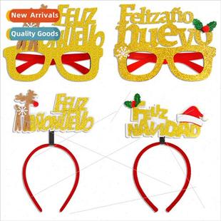 glasses Christmas hair bands atmosphere New holiday Spanish