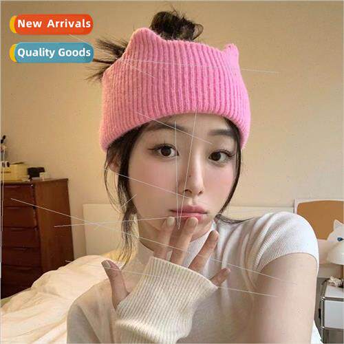 Autumn Winter Cute Cat Ears Knted Hair Bands Wide de Sport H