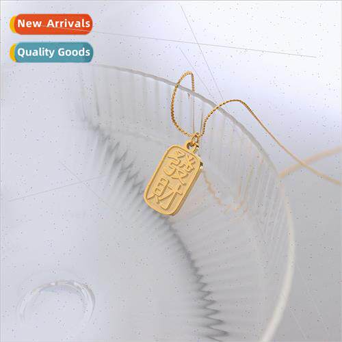 che Fashion Wealthy Wealthy Character Pendant Necklace Taniu
